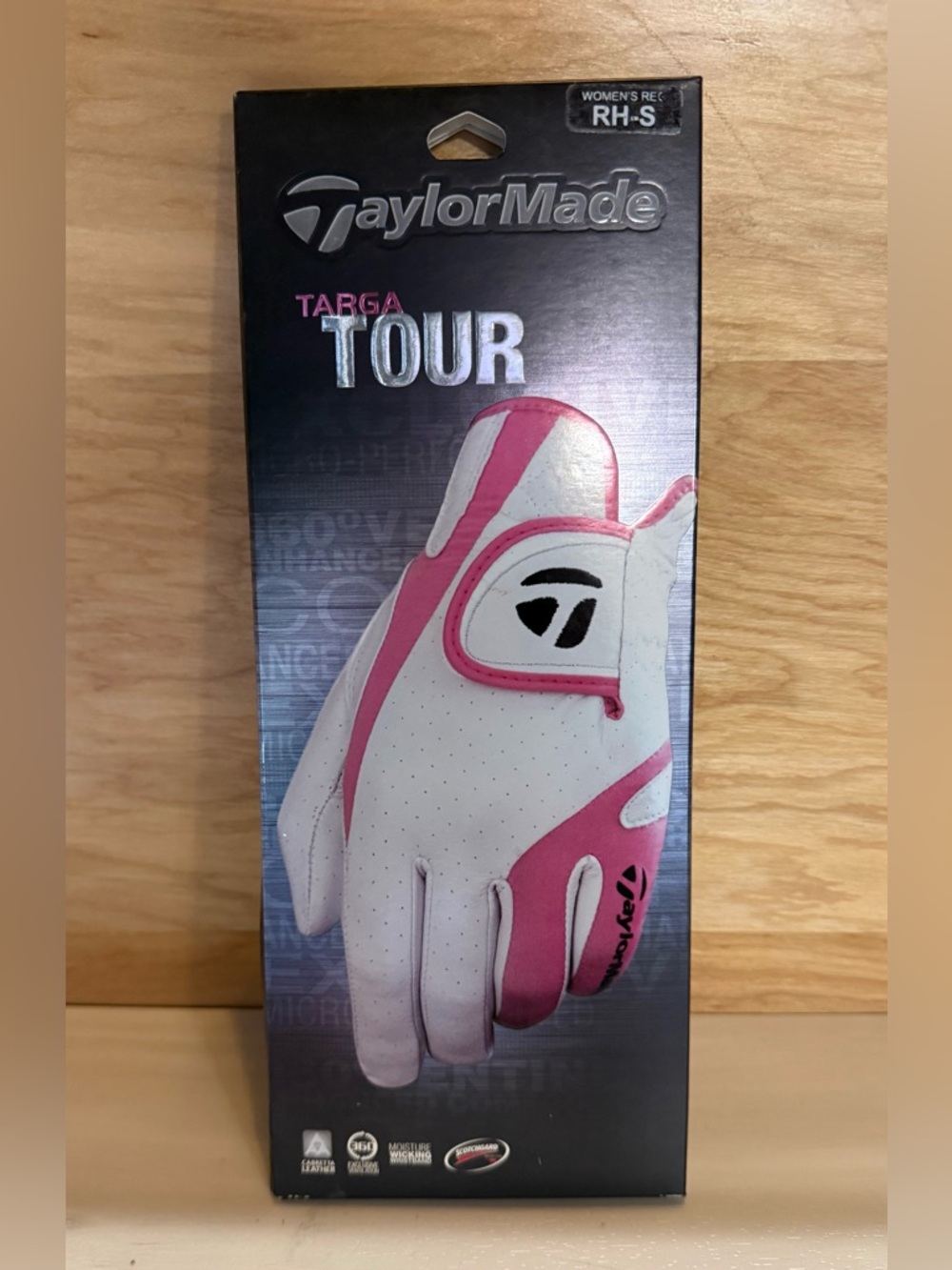 TaylorMade Women's Golf Glove in White and Pink RH-S